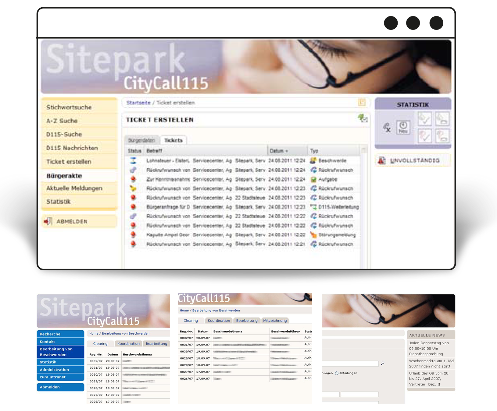User Interface "CityCall"