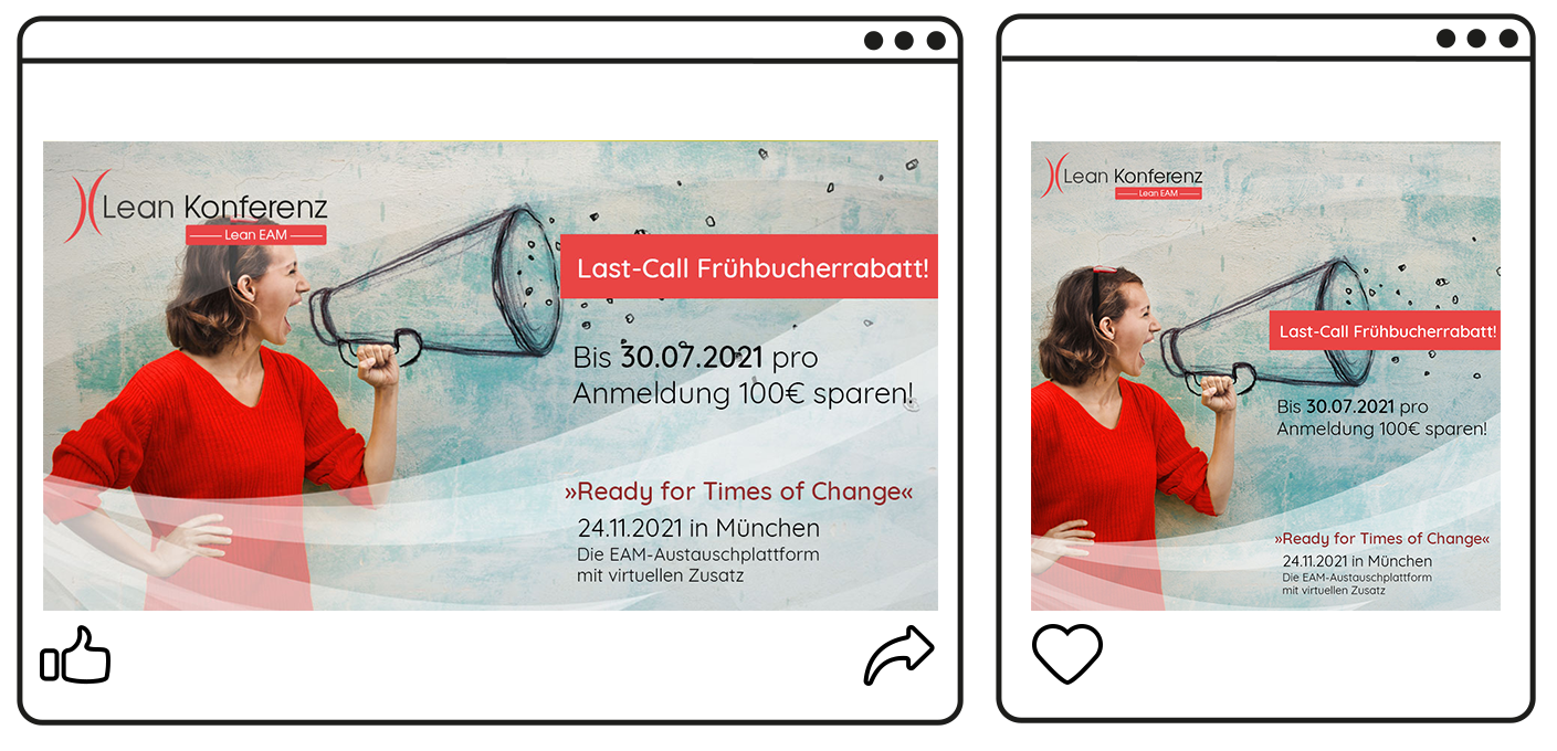 Social Media News "Frühbucherrabatt Lean EAM Konferenz 2021"