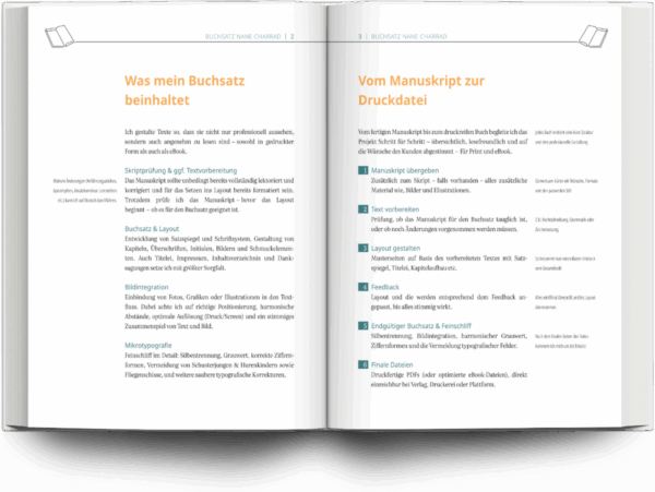Mockup Buchsatz Fachbuch mit Marginalspalte
